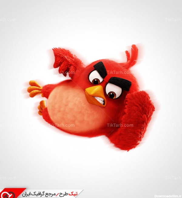دانلود طرح لایه باز کارتونی پرنده خشمگین Red