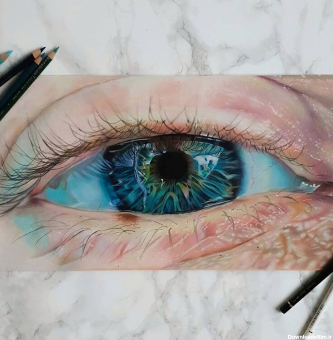 نقاشی چشم انسان
