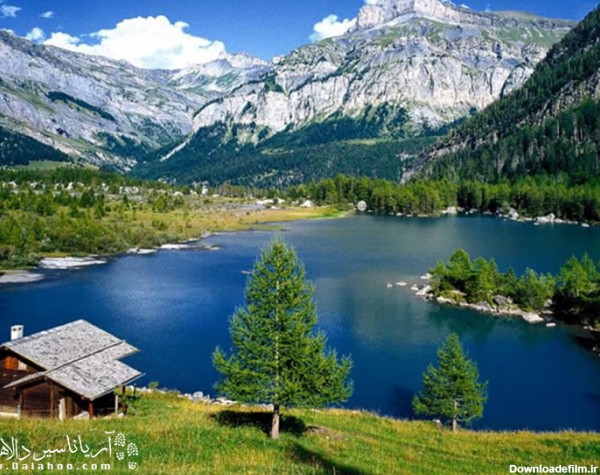 طبیعت کوهستانی سوئیس.