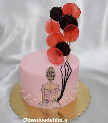 عکس کیک تولد دخترانه ساده