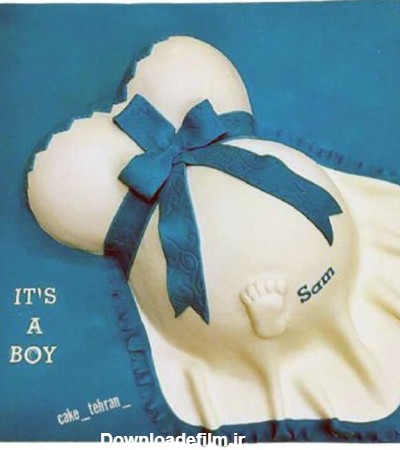 کیک بارداری نوزاد پسر کیک تهران