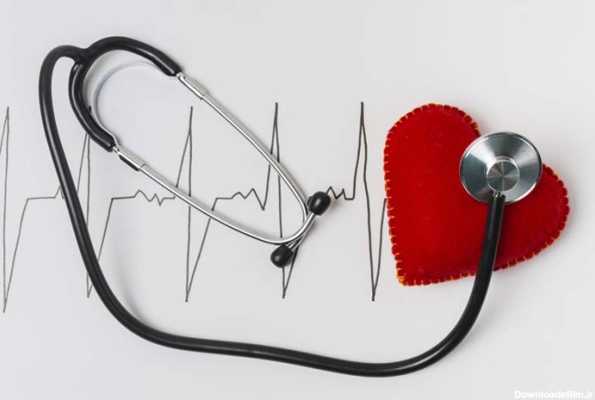 دانلود تصویر گوشی پزشکی و ضربان قلب | تیک طرح مرجع گرافیک ایران