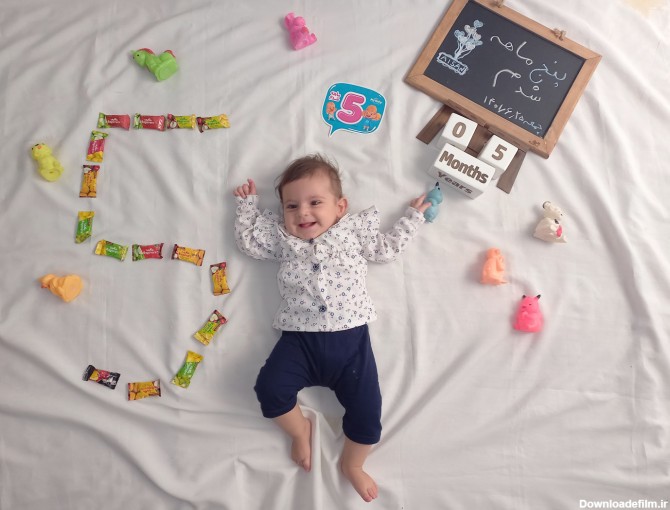 عکس‌ها و خاطرات مربوط به پنج ماهگی نوزاد