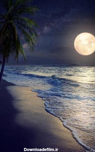 عکس منظره ماه در شب - عکس نودی