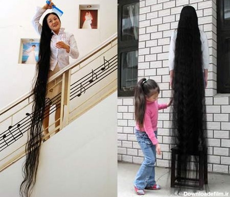 بلندترین موی سر جهان + عکس