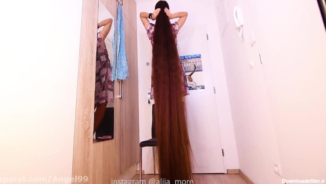 چالش موی بلند قسمت 24 - دختری با 2.5 متر مو - دختری با موهای خیلی بلند و  زیبا