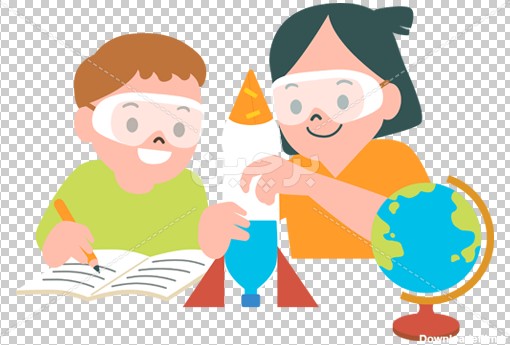 Borchin-ir-a cartoon happy kids playing عکس پسر و دختر بچه کارتونی در حال بازی۲