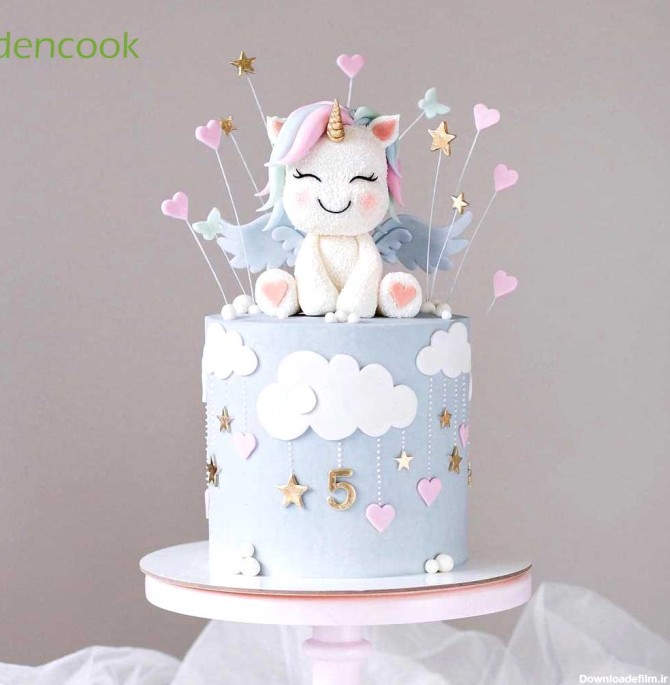 کیک تولد اسب تک شاخ ، قیمت سفارش کیک اسب تک شاخ - dencook