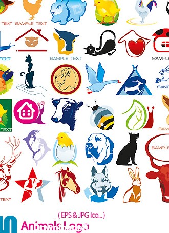 دانلود وکتور لوگوی حیوانات - Animals Logo