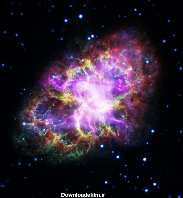 عکس خارق‌العاده از سحابی خرچنگ که با ترکیب تصاویر ۵ تلسکوپ ثبت شد ...