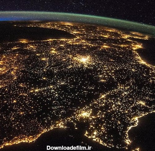 13 عکس زیبا از زمین در شب که ایستگاه فضایی بین‌المللی آنها را ...