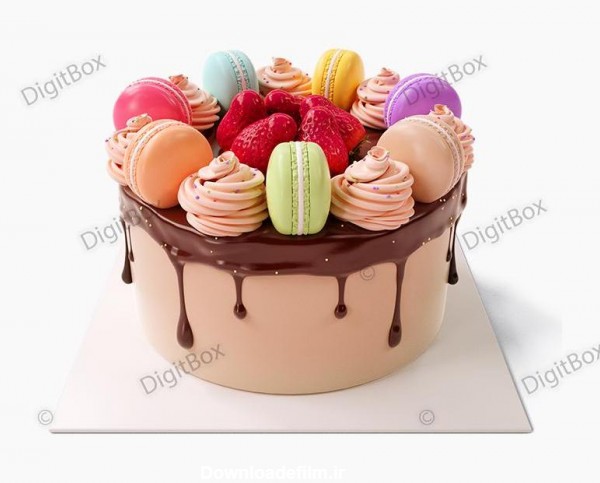عکس کیک شکلاتی دخترانه - دیجیت باکس - DigitBox