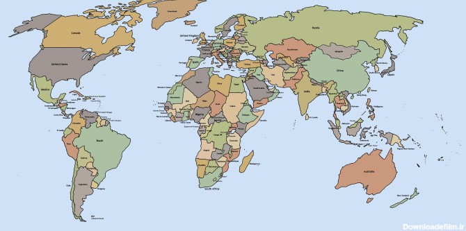نقشه جغرافیایی جهان با کیفیت بالا (PDF و عکس) — Just Education