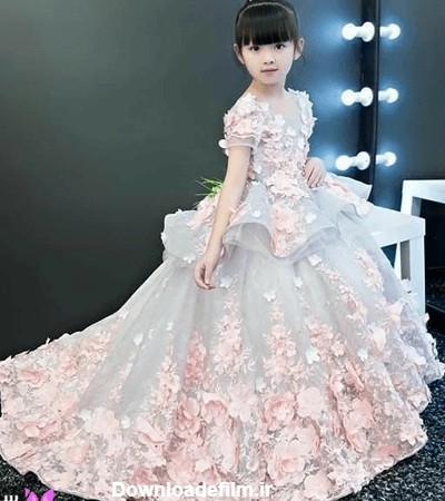 29 مدل لباس عروس بچه گانه و دخترانه پرنسسی 1402 | ساتیشو