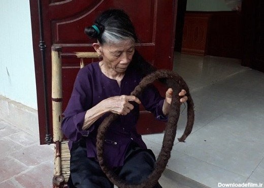پیرزن ویتنامی با موهای 3 متری (+عکس)