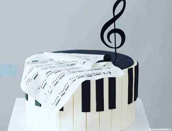 کیک با تم موسیقی