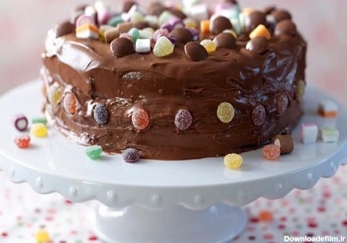 عکس کیک شکلاتی تولد دخترانه