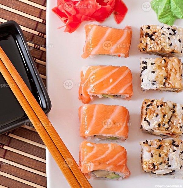 دانلود عکس سوشی و ساشیمی غذاهای ژاپنی | اوپیک