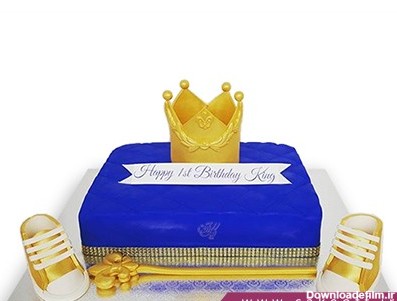 کیک تولد پسرانه - کیک آبی کینگ | کیک آف