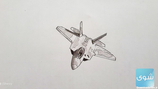 نقاشی هواپیمای جنگی اف 22