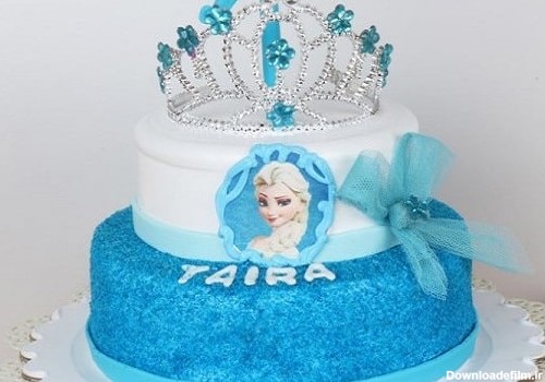 کیک السا برای تولد دخترانه