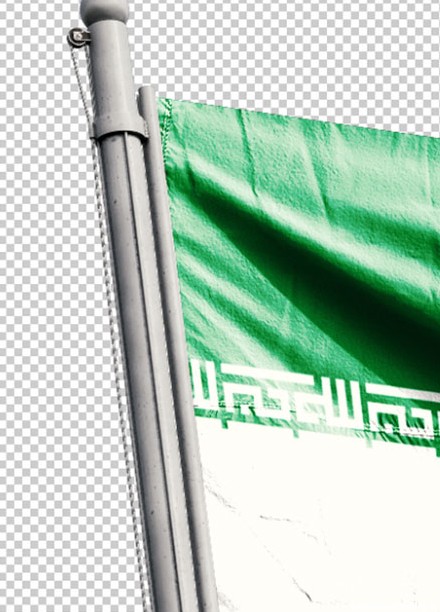 عکس پرچم ایران روی میله
