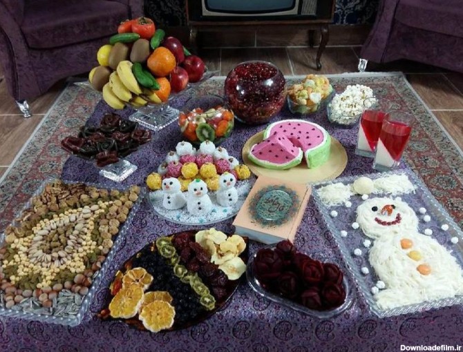 آموزش چیدمان سفره شب یلدا جدید و شیک ۹۸