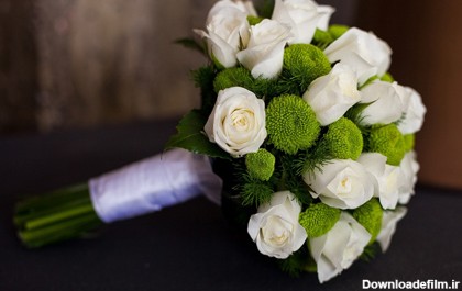 دسته گل عروس به رنگ سفید