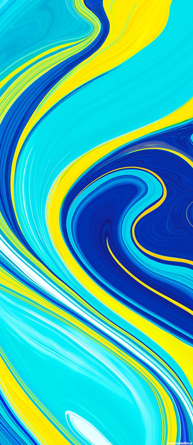 عکس زمینه اصلی شیائومی ردمی نوت 9 زرد آبی پس زمینه | والپیپر گرام