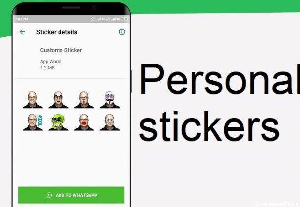 برنامه ساخت استیکر واتساپ Personal stickers