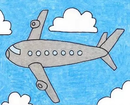 آموزش کشیدن هواپیما برای کودکان