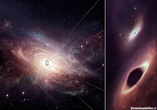 کشف دو ابر سیاهچاله که همه چیز را سر راهشان می‌بلعند / عکس