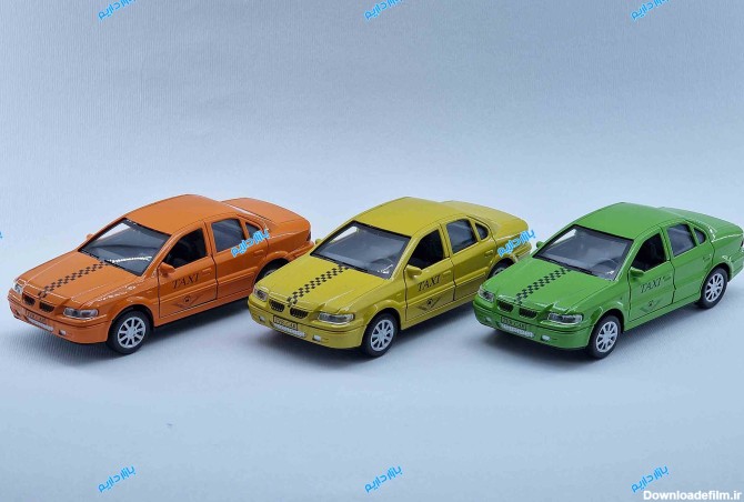 بازارداریم ماکت ماشین فلزی سمند تاکسی - اسباب بازی ماشین سمند تاکسی