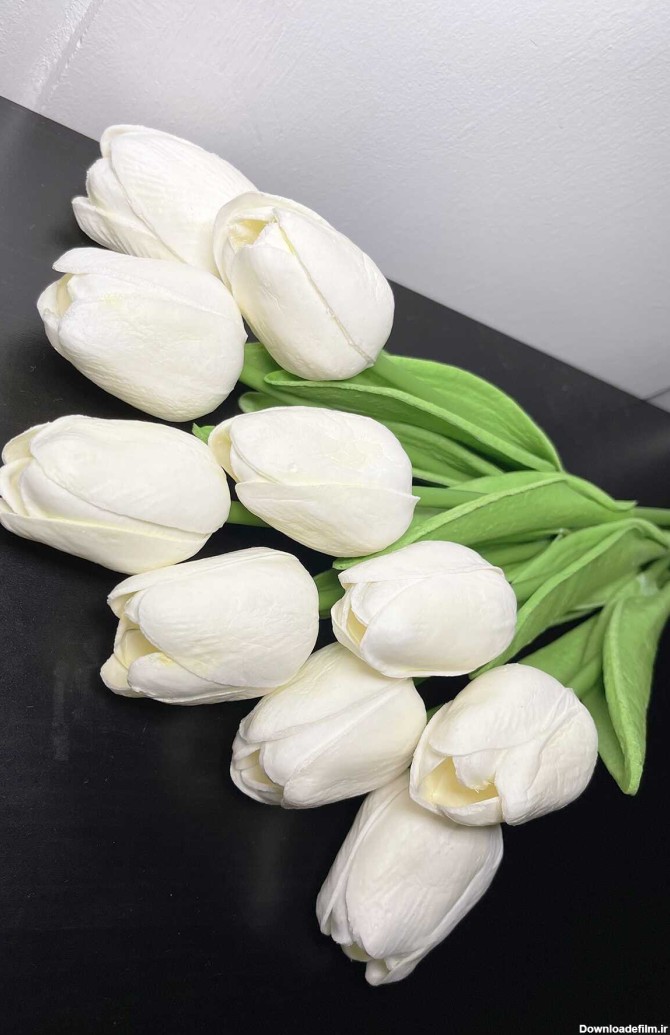 دسته گل لاله مصنوعی 10 شاخه ای سفید برند Yapay Çiçek