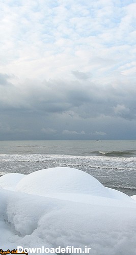 دریا و برف + تصاویر