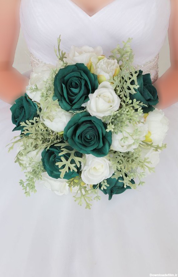 ۴۴ مدل دسته گل سبز عروس ؛ گزینه‌ای زیبا و منحصر به فرد برای داشتن ...