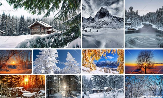 دانلود 90 والپیپر و تصویر زمینه عریض از طبیعت فصل زمستان برای ...
