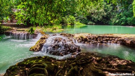 دانلود عکس منظره آبشار از مسیر طبیعت دریاچه بوک خورانی