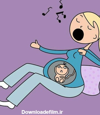 عکس کارتونی زن باردار