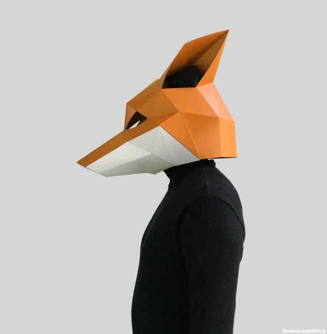 ماسک صورت اوریگامی روباه - فروشگاه نیم آستین