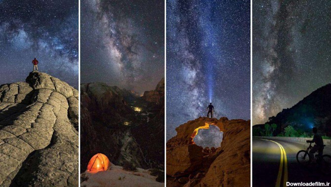 تصاویر زیبا و باورنکردنی از کهکشان راه شیری در پارک ملی گراند کانیون در ایالت آریزونا آمریکا