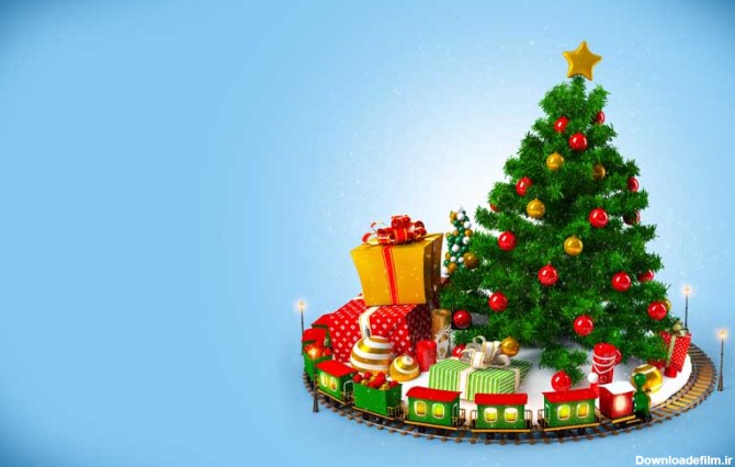 تصویر زیبا از تزئین درخت کریسمس
