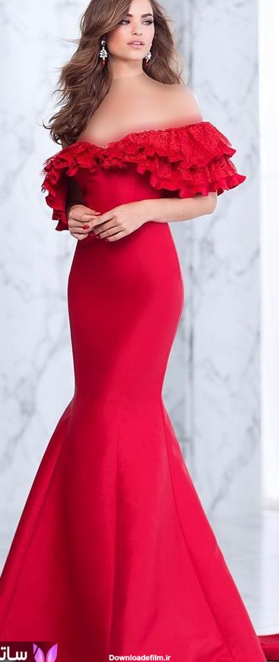 لباس مجلسی قرمز اینستاگرام
