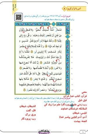 گام به گام قرآن سوم دبستان | معنی آیات کلمات | (59 صفحه PDF)
