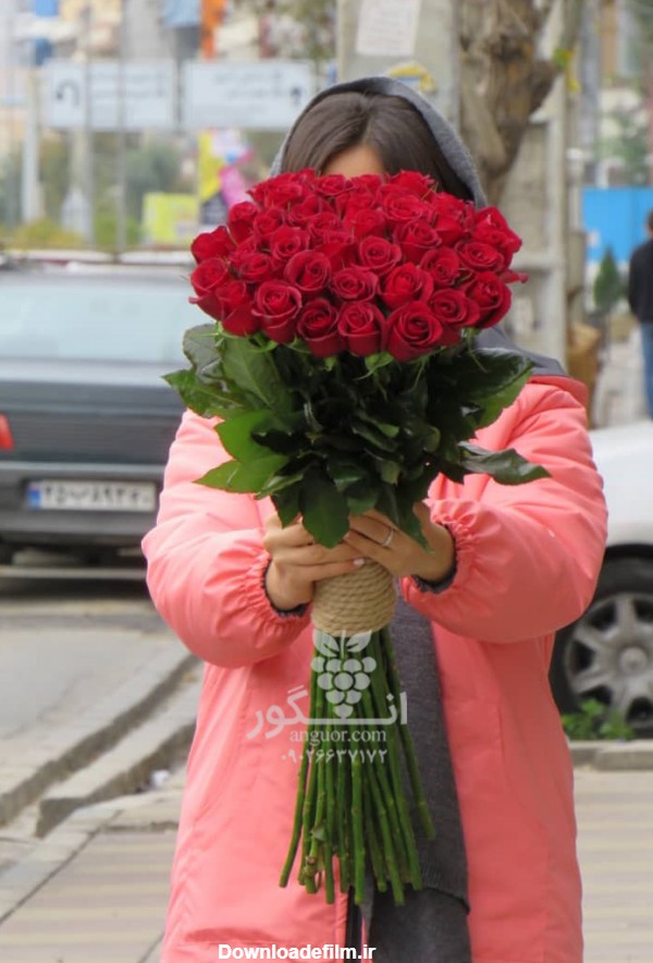 مجموعه عکس دسته گل عروس با گل رز قرمز (جدید)