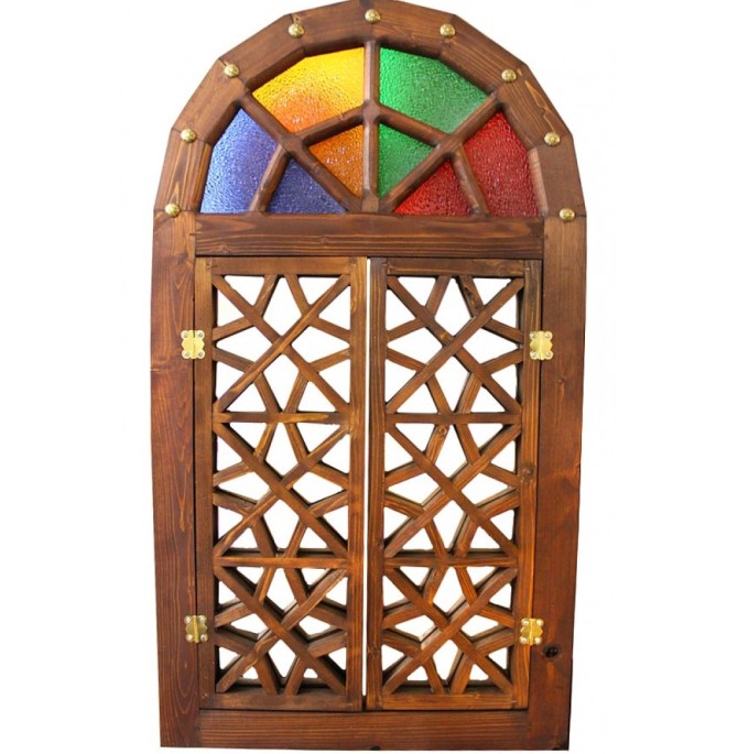 آینه پنجره چوبی سنتی 968