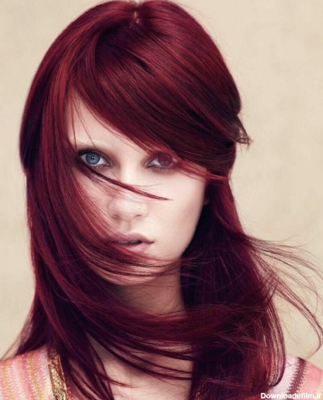 آموزش رنگ موی ترکیبی قرمز