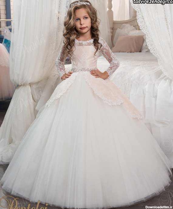 مدل لباس عروس بچگانه جدید بلند و شیک 96 - 2017 برند pentelei ...