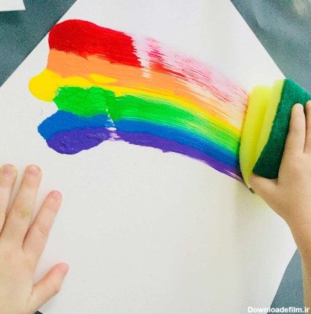 نقاشی رنگین کمان : 30 نقاشی رنگین کمان برای رنگ آمیزی کودکان