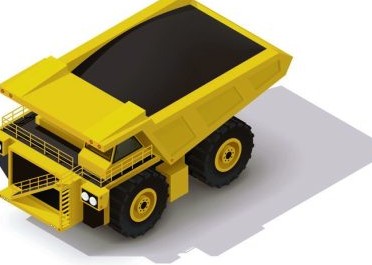 دانلود نماد ایزومتریک نماینده سنگین معدن زرد سنگین کامیون_002